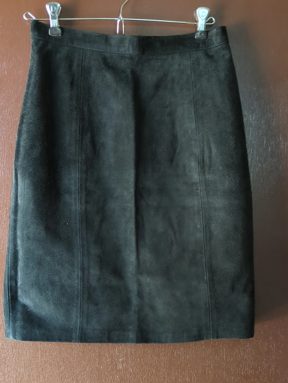Phoenix Black Suede Pencil Skirt Size  9/10